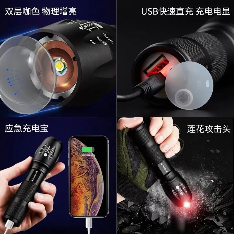 High strength energy flashlight